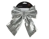 Kerststrik 24cm Zilver 1st - thumbnail