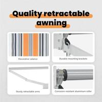 VidaXL Inklapbaar zonnescherm multikleur 350 x 250 cm - thumbnail