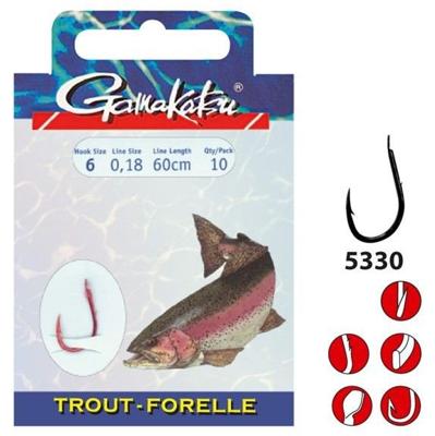 Gamakatsu Hook Bks-5330R Trout 60 Cm 10-016 mm