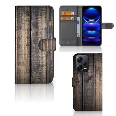 Xiaomi Poco X5 Pro | Note 12 Pro 5G | Book Style Case | Steigerhout | Portemonnee hoesje