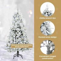 VidaXL Kunstmatige inklapbare kerstboom wit 150 cm pe en pvc - thumbnail