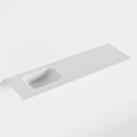 MONDIAZ LEX Talc solid surface inleg wastafel voor toiletmeubel 100cm. Positie wasbak links - thumbnail