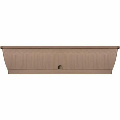 Jardiniere - GARDEN ID Terraflor - Taupe 80 cm - Duurzaamheid - Waterreserve - Gerecycled en 100% recyclebaar - Volume voor planten.