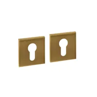 Intersteel Set van 2 cilinderrozettenTira vierkant messing mat 53x53mm - 1314.103087 - thumbnail