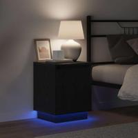 Nachtkastje met 2 pcs Zwart 39 x 34.5 x 50 cm Bewerkt hout - thumbnail