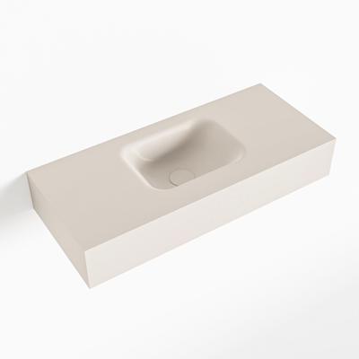 MONDIAZ LEX Linen vrijhangende solid surface wastafel 70cm. Positie wasbak midden MONDIAZ LEX Linen vrijhangende solid surface wastafel 70cm. Positie wasbak midden