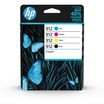 HP 912 pack van 4 originele inktcartridges, zwart / cyaan / magenta / geel (6ZC74AE) voor HP OfficeJet / OfficeJet Pro 8010/8020