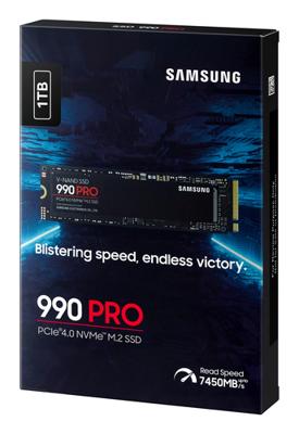 Samsung MZ-V9P1T0BW 990 PRO SSD, 1000 GB, M.2, 7450 MB/s, 1550000 IOPS, 5.4 W