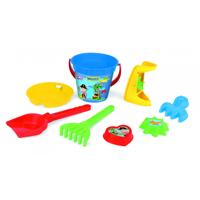 Wader strandset met emmer 14,5 cm 8 delig multicolor - thumbnail