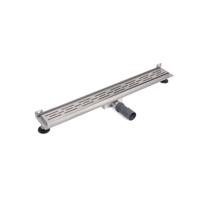 Douchegoot Brauer RVS Geborsteld Muur Montage 80x7 cm Inclusief Standaard Rooster Brauer - thumbnail