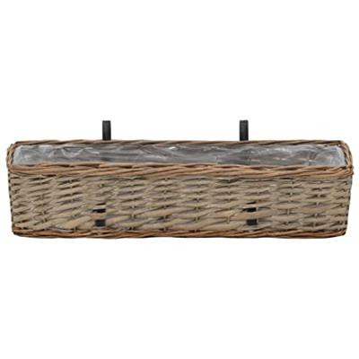 VidaXL Balkonbakken 2 st 60 cm wicker met pe-voering VidaXL Balkonbakken 2 st 60 cm wicker met pe-voering