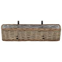 VidaXL Balkonbakken 2 st 60 cm wicker met pe-voering - thumbnail