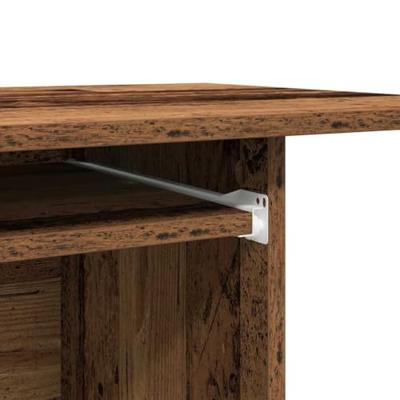 Computerbureau 80x50x75 cm bewerkt hout oud houtkleurig - thumbnail
