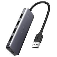 Ugreen Hub Adapter 4-in-1 USB-C naar 4× USB 3.0 + USB-C Grijs - thumbnail