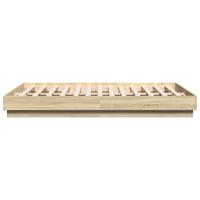Bedframe bewerkt hout sonoma eikenkleurig 150x200 cm - thumbnail