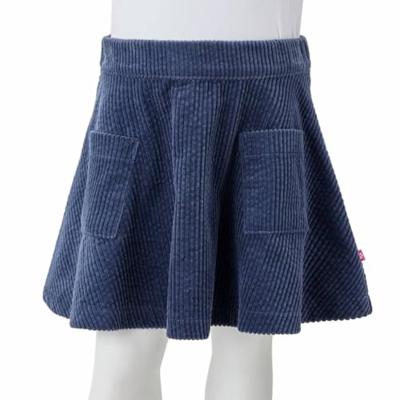 Kinderrok met zakken ribfluweel 92 marineblauw Kinderrok met zakken ribfluweel 92 marineblauw