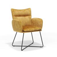 Armstoel Elisa Geel - Set van 2 - thumbnail