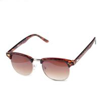Leopard Half-Frame Wayfarer zonnebril - thumbnail