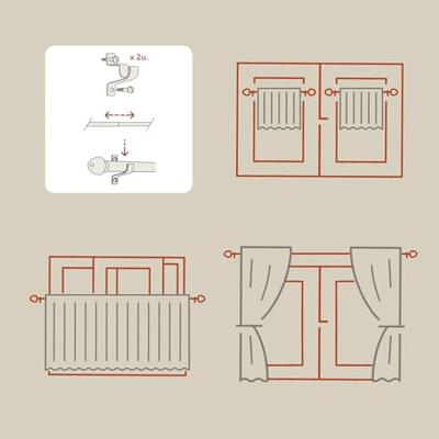 Vizierhouder Stor Planet Cintacor Bol 70-120 cm Zwart Metaal