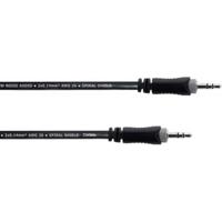 Cordial 14827 Jackplug Audio Aansluitkabel [1x Jackplug male 3,5 mm - 1x Jackplug male 3,5 mm] 0.50 m Zwart PVC-mantel, Verdraaid - thumbnail