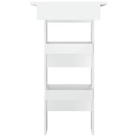 Bartafel wandgemonteerd 102x45x103,5 cm bewerkt hout wit - thumbnail