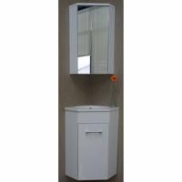 Hoek Fonteinkast En Spiegelkast Lena 500X850X250 Wit Aqua Splash - thumbnail