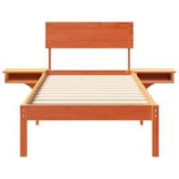 Bedframe met nachttafels met hoofdeinde Wasbruin 75 x 190 cm - thumbnail
