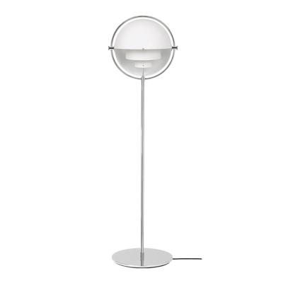 Gubi Multi-Lite Vloerlamp - Chroom & Mat wit