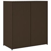 Tuinkast 105x55x113 cm poly rattan bruin - thumbnail