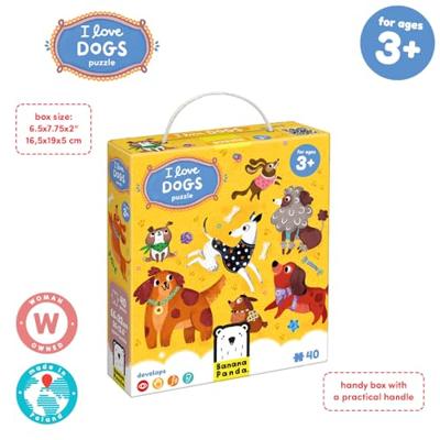 Banana Panda - ik hou van honden puzzel - 60st. Banana Panda - ik hou van honden puzzel - 60st.