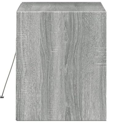 Tv-wandmeubel met LED 80x31x35 cm grijs sonoma eikenkleurig