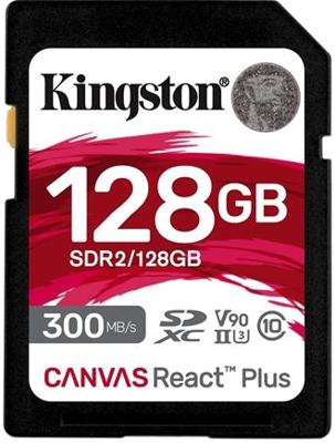 Kingston Canvas React Plus SD-kaart 128 GB Class 10 UHS-II