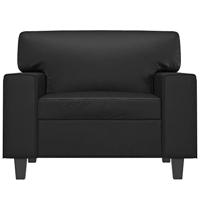 Fauteuil 60 cm kunstleer zwart - thumbnail