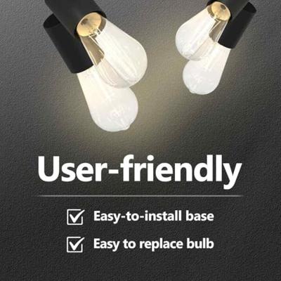 VidaXL Plafondspot met schijnwerpers zwart 26,5 x 26 x 11,5 cm metaal