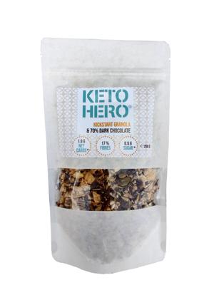 Keto Hero Kickstart Granola & 70% dark Chocolate Keto Hero Kickstart Granola & 70% dark Chocolate
