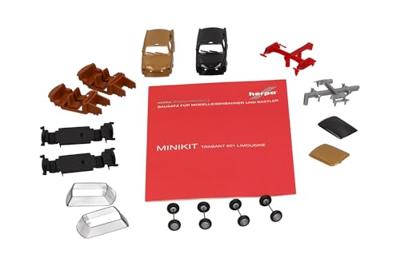Herpa 013901-002 H0 Auto Trabant 601 limousine, samtocker en rallyzwart Herpa 013901-002 H0 Auto Trabant 601 limousine, samtocker en rallyzwart