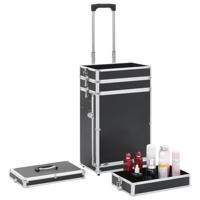 Make-up trolley aluminium zwart - thumbnail