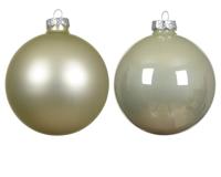 Kerstballen Glas Ø8cm Wit Mint 16st - thumbnail