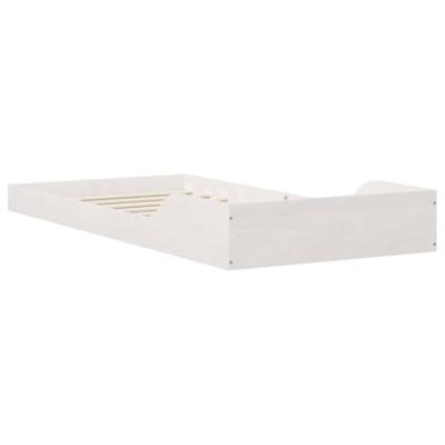 Bedframe Wit 80 x 220 cm Massief grenenhout