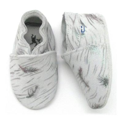 Stabifoot Babysoft babyslofjes grijs veertjes-2XL Stabifoot Babysoft babyslofjes grijs veertjes-2XL