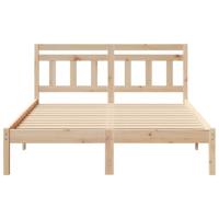 Bedframe met hoofdeinde Bruin 120 x 190 cm Grenenhout - thumbnail