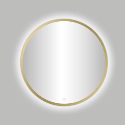 Badkamerspiegel Best Design Venetie Nancy LED Verlichting 80x80 cm Rond Mat Goud