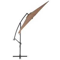 VidaXL Zweefparasol met aluminium paal 300 cm taupe - thumbnail