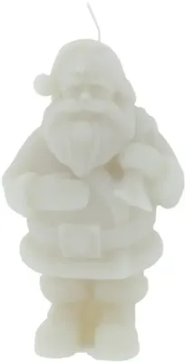 Home Society kaars kerstman 14x7x21.5cm greige 1 stuks