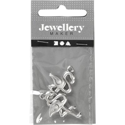 Creotime sieradenhangers 30 x 18 mm 2 stuks zilver