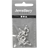 Creotime sieradenhangers 30 x 18 mm 2 stuks zilver - thumbnail