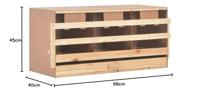 Kippenlegkast 3 compartimenten 96x40x45 cm massief grenenhout - thumbnail