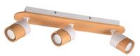 Trio Plafondlamp hout met witAruni 3-lichts - 801100331 - thumbnail