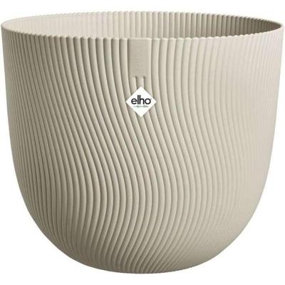 Bloempot - ELHO - Sereh Rond 30 - Beige - L 30 x B 29,5 x H 25 cm - 100% gerecycled