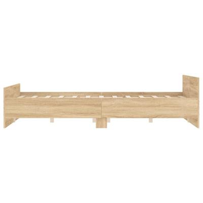 Bedframe met hoofd- en voeteneinde sonoma eikenkleur 120x190 cm
